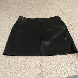 Ted Baker Black Leather Skirt